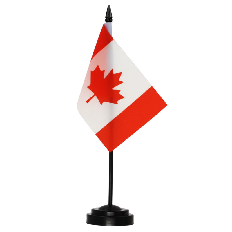 Canada Deluxe Desk Flag Set – 6 x 4 Inch