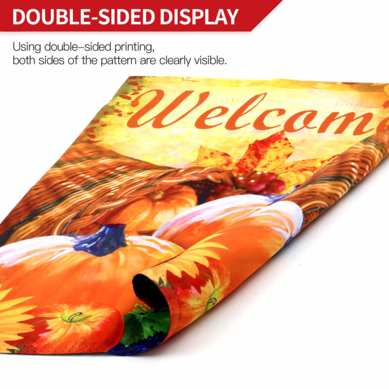 Pumpkin in Cornucopia Garden Flag 18 x 12.5 Inch - Image 4