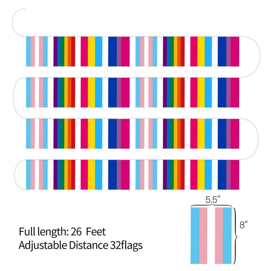 Assorted Rainbow String Flags (LGBT, Pansexuality, Bisexuality, and ...
