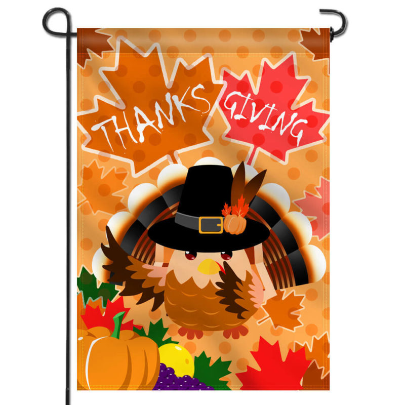 Happy Thanksgiving Day Garden Flag