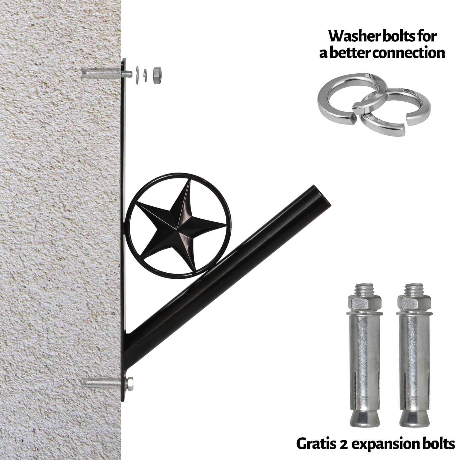 Star Décor Flagpole Bracket Anley Flags