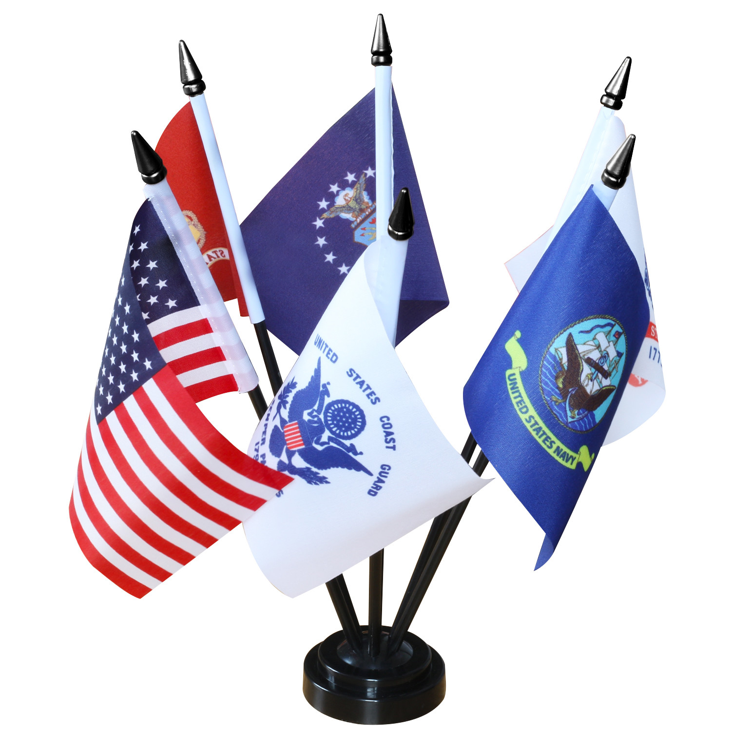 Usa Armed Service Desk Flags Set Anley Flags