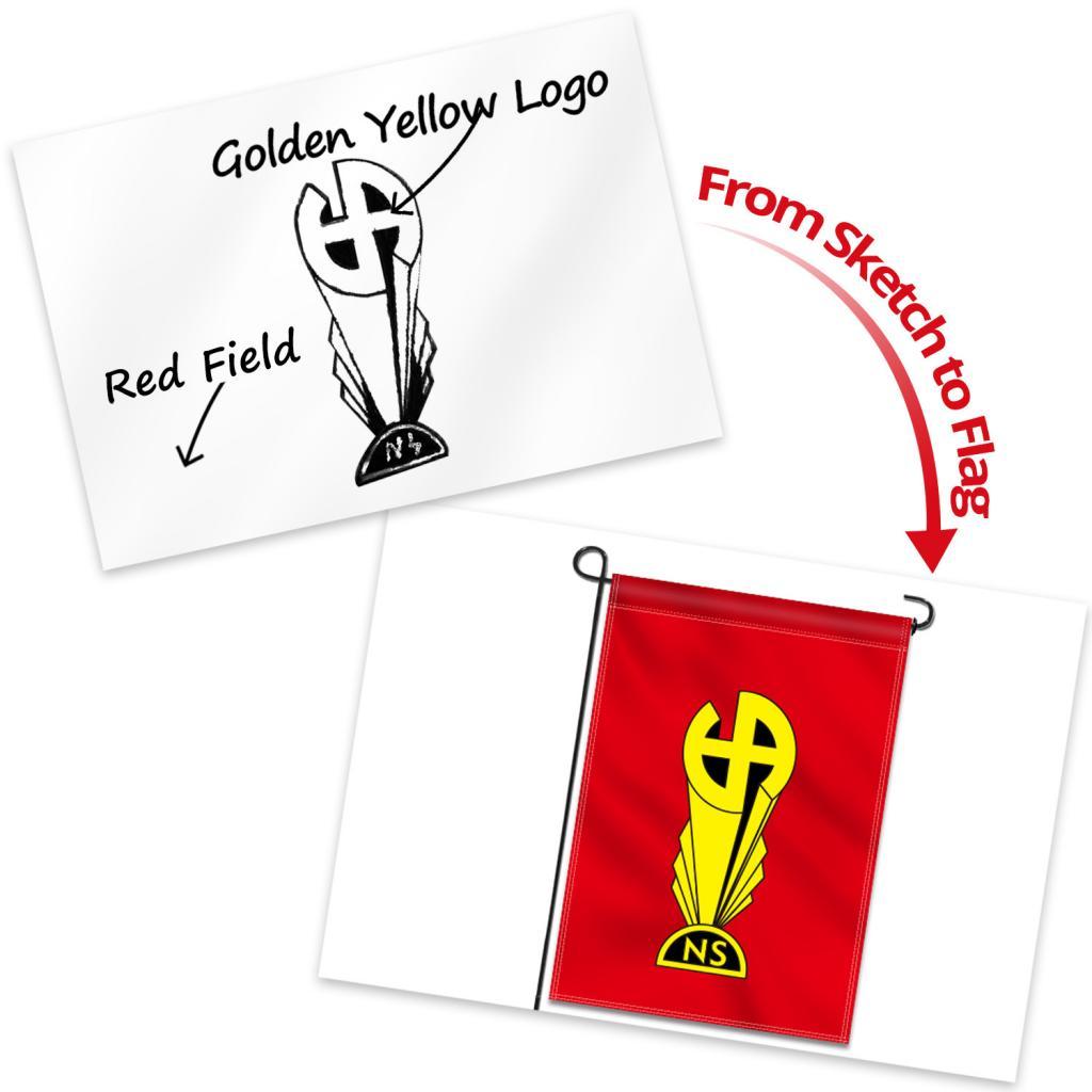CUSTOM GARDEN FLAG FROM SCRIPT TO FLAG