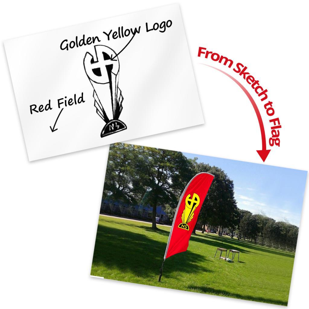 custom teardrop flag