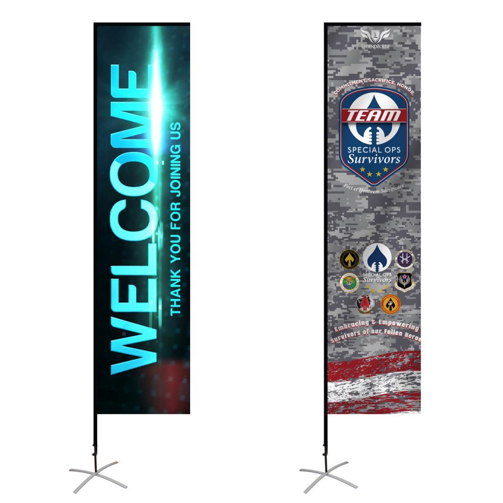 custom rectangle flag design purpose