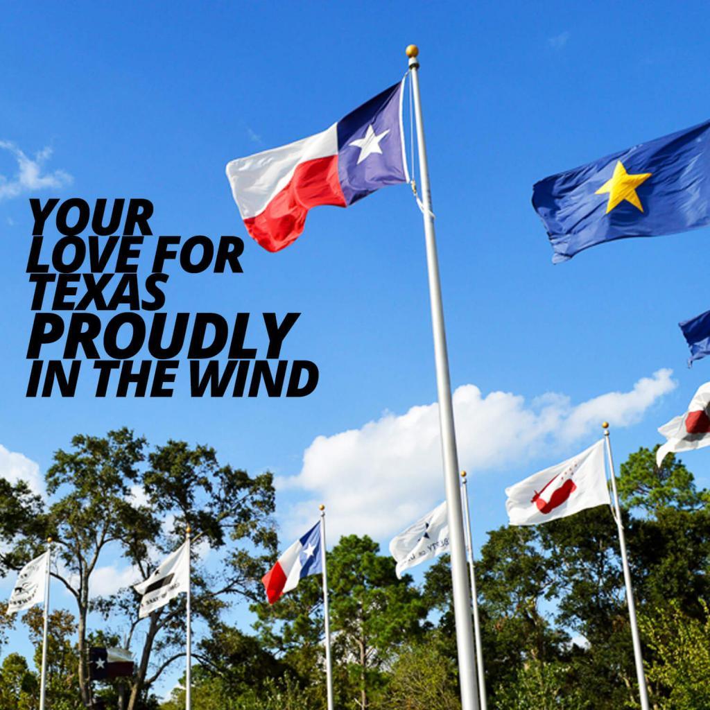 Texas Custom Flags Fly Breeze 3x5 Foot Texas State Flag - Anley Flags
