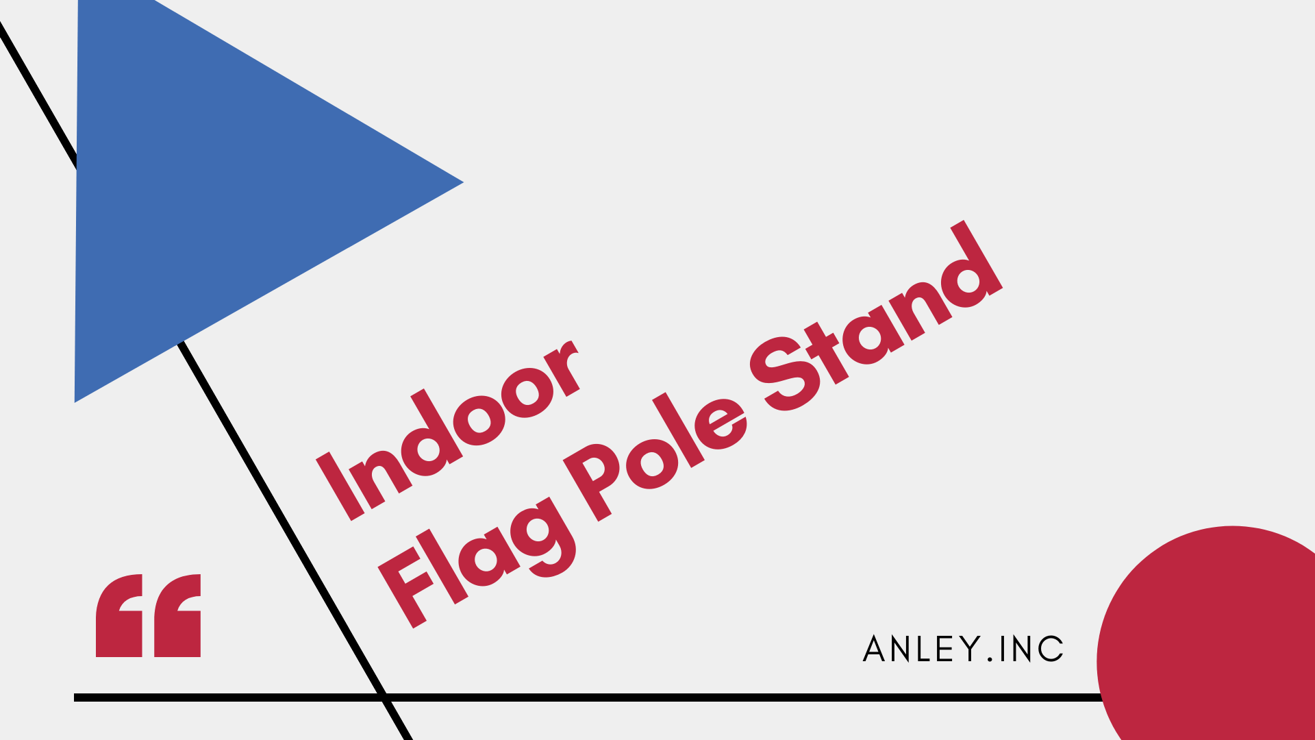 Anley 35 inch Wooden Banner Pole - Horizontal Flag Hanger House Flagpoles