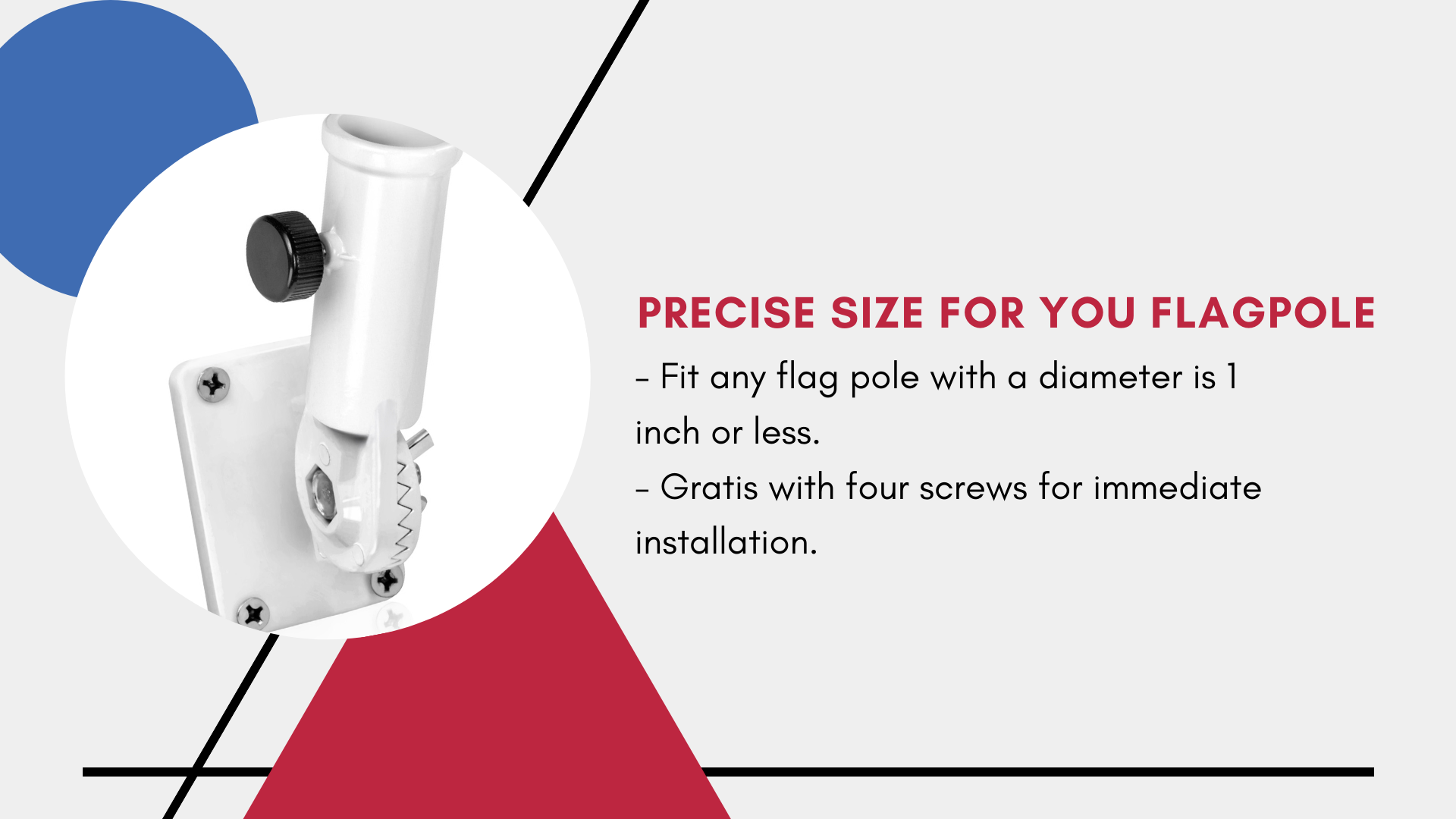 Multi-Position Flagpole Mounting Bracket size