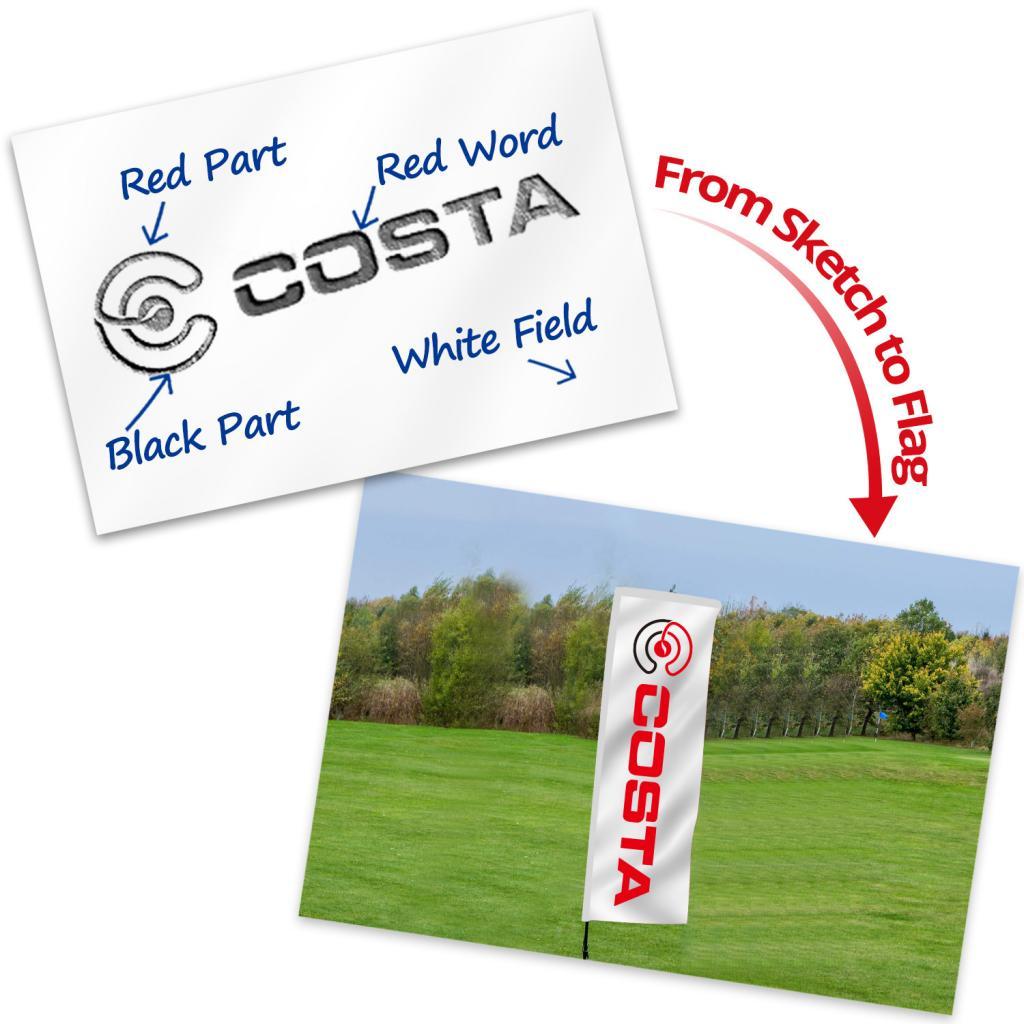 custom rectangle feather flag designer service