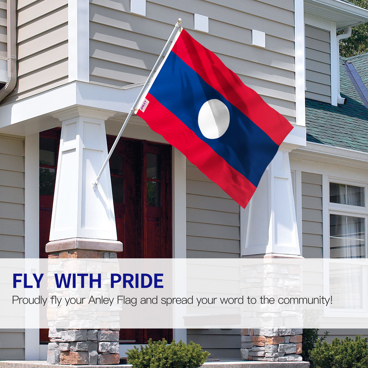 Banner 3x5 ft Former Laotian Flags 90 x 150 cm AZ FLAG Laos Old Flag 3' x 5'