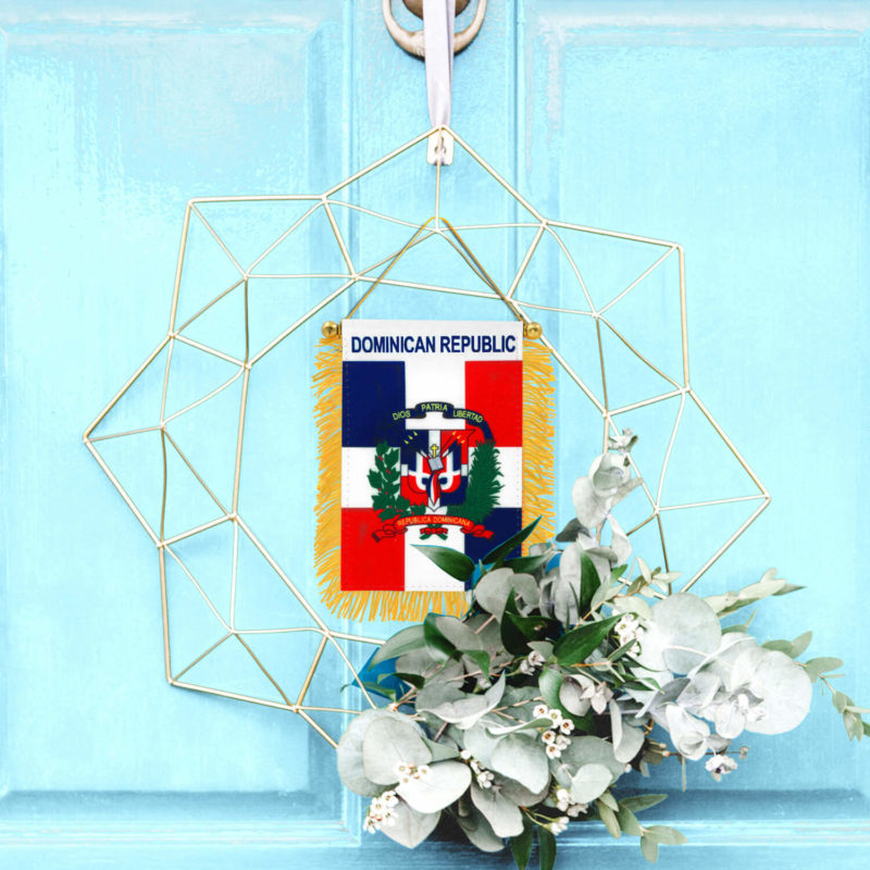 The Dominican Republic Fringy Window Hanging Flag 4x6 Inch - Image 5