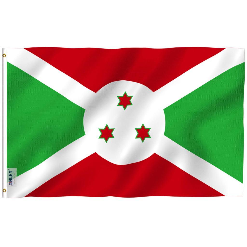 Anley Fly Breeze Burundi Flagge 3x5 Fuß – Polyester, UV-beständig, Mit Messingösen