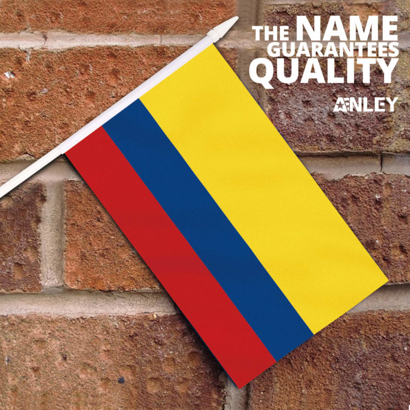 Colombia Stick Flags 5x8 inch (Pack of 12) - Image 2