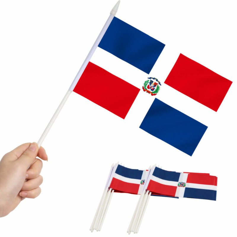 Dominica Stick Flags 5x8 Inch (pack of 12)