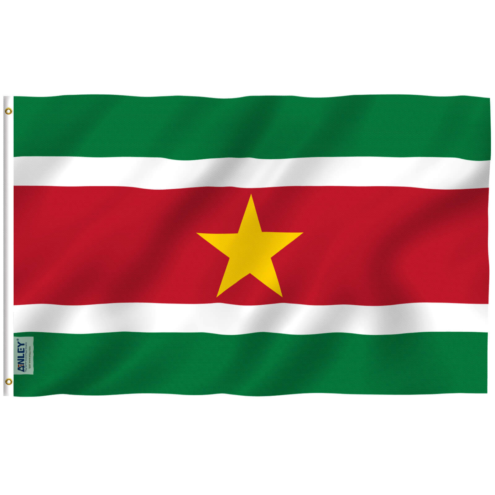 Terzijde Naleving van leren Fly Breeze Suriname Flag 3x5 Foot - Anley Flags
