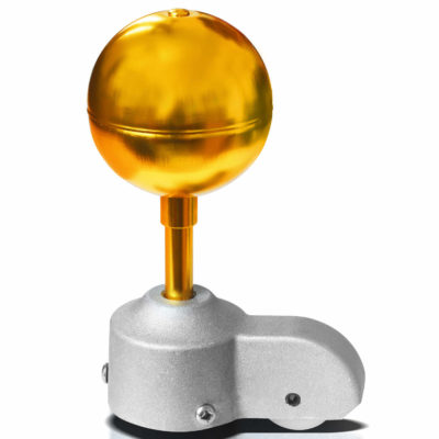 Authentic FlagPole Truck with Nylon Pulley & Gold Ball Topper
