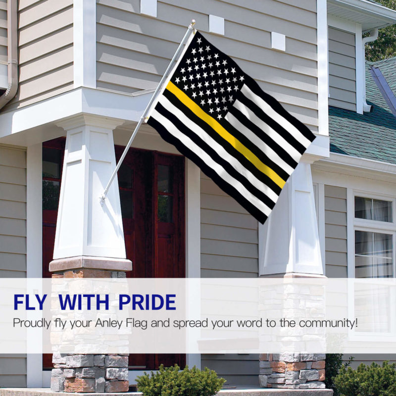 Fly Breeze 3x5 Foot Thin Gold Line USA Flag - Image 2