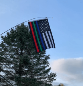 Fly Breeze 3x5 Foot Thin Blue Red and Green Line USA Flag photo review