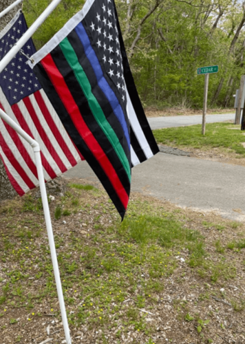 Fly Breeze 3x5 Foot Thin Blue Red and Green Line USA Flag photo review