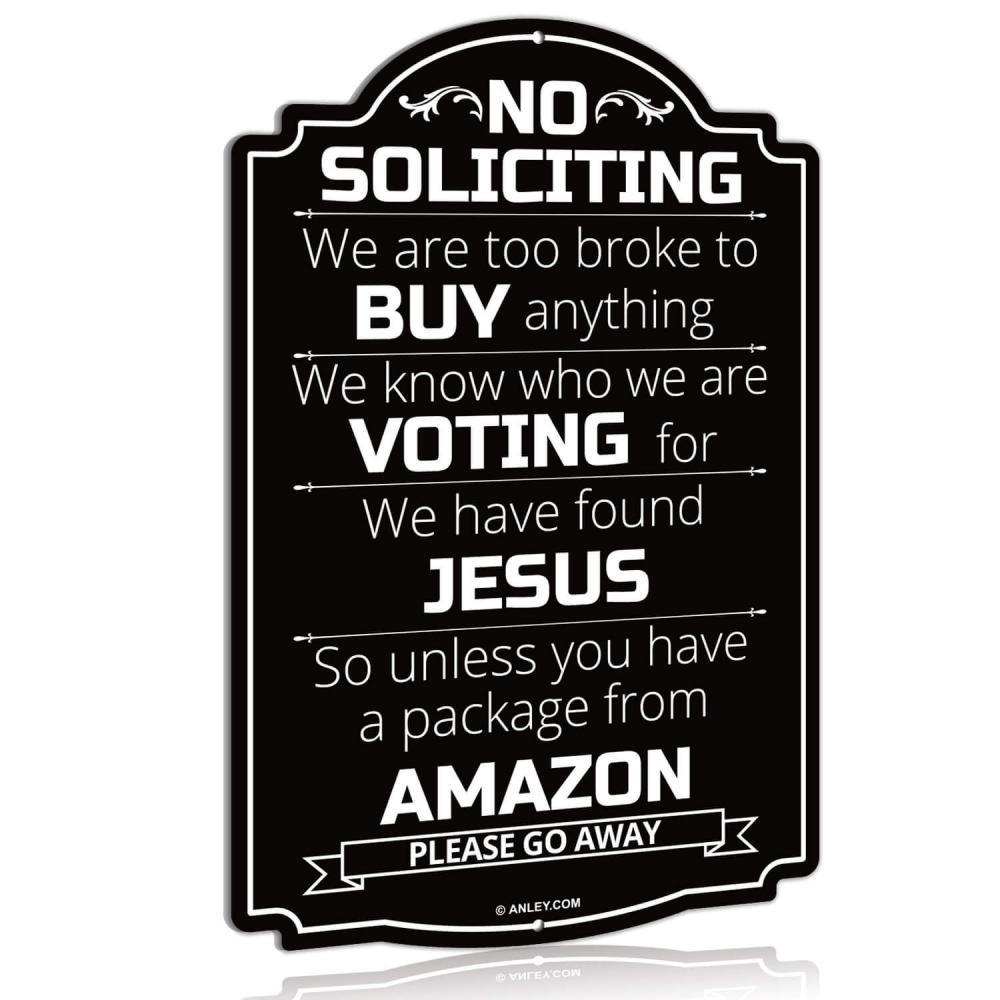 No Soliciting Sign For Home And Business Anley Flags