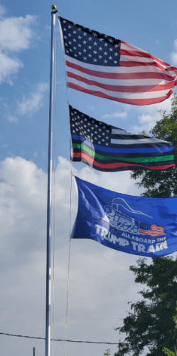 Fly Breeze 3x5 Foot Thin Blue Red and Green Line USA Flag photo review