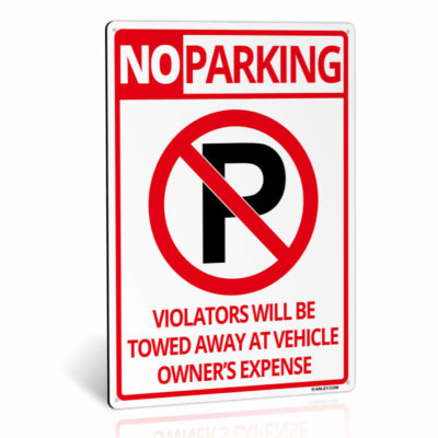 No Parking Sign 14X10 Inch