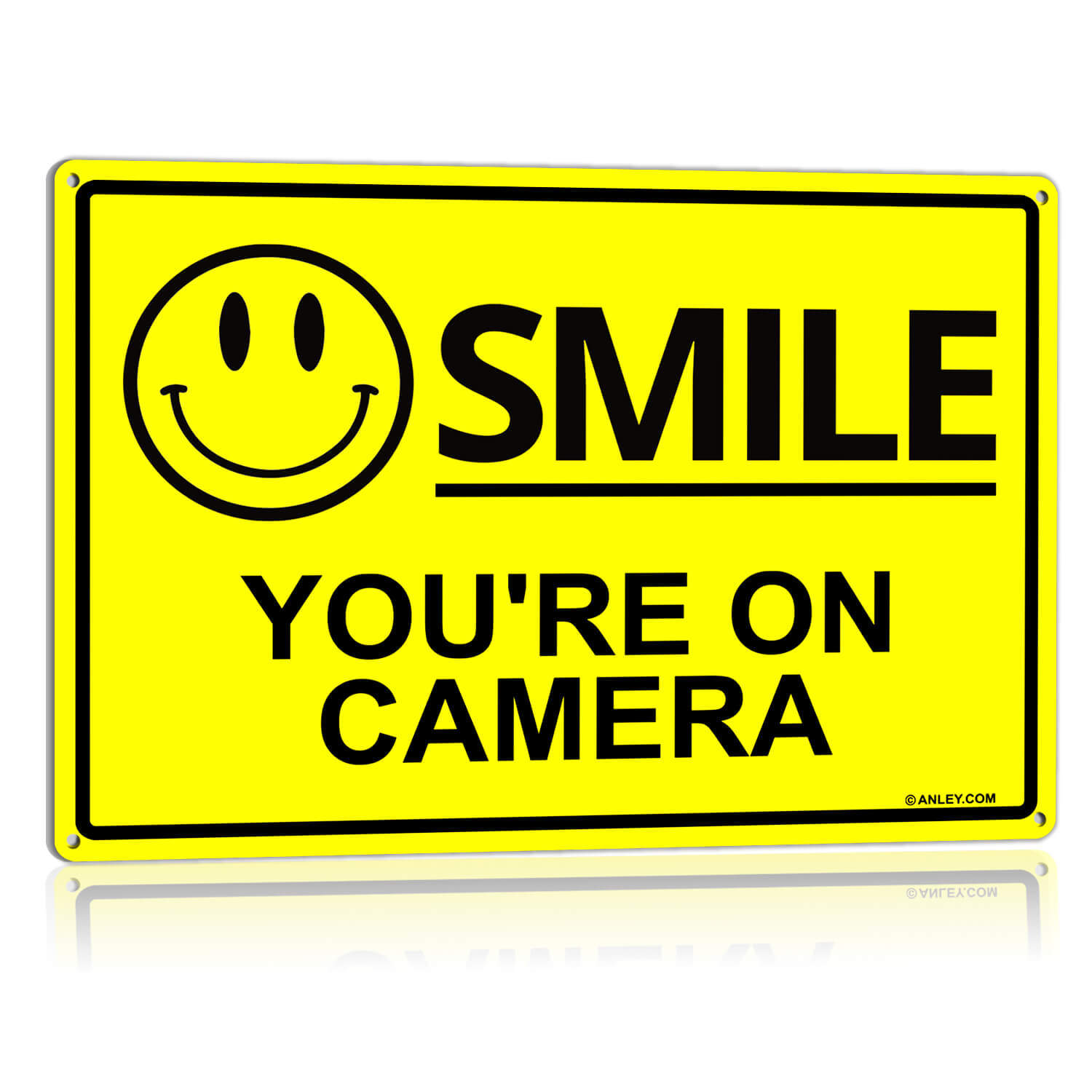 Smile You're on Camera Sign 7X10 Inch Anley Flags