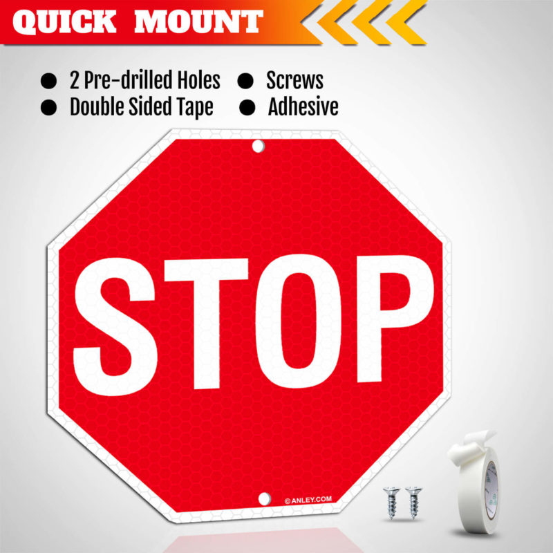 Stop Sign 12X12 Inch - Image 5