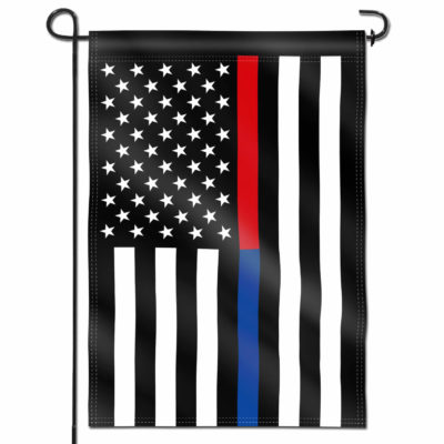 Thin Blue and Red Line USA Garden Flag 18 x 12.5 Inch