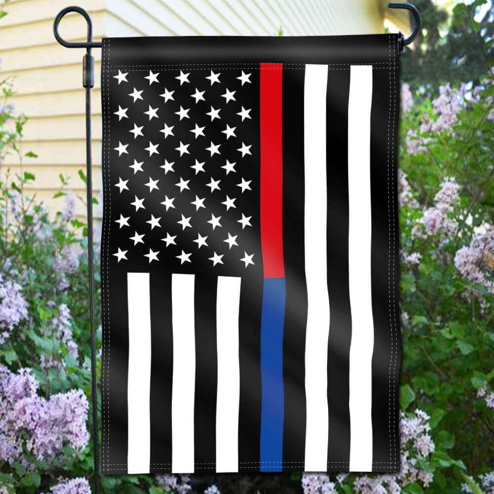 Thin Blue and Red Line USA Garden Flag 18 x 12.5 Inch - Anley Flags