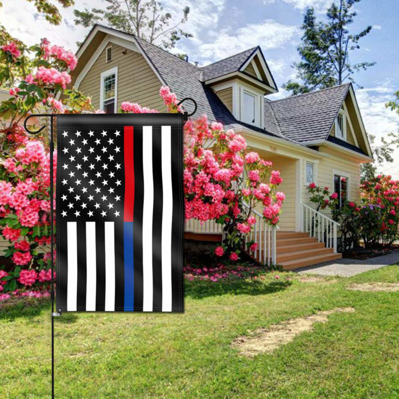 Thin Blue and Red Line USA Garden Flag 18 x 12.5 Inch - Image 3