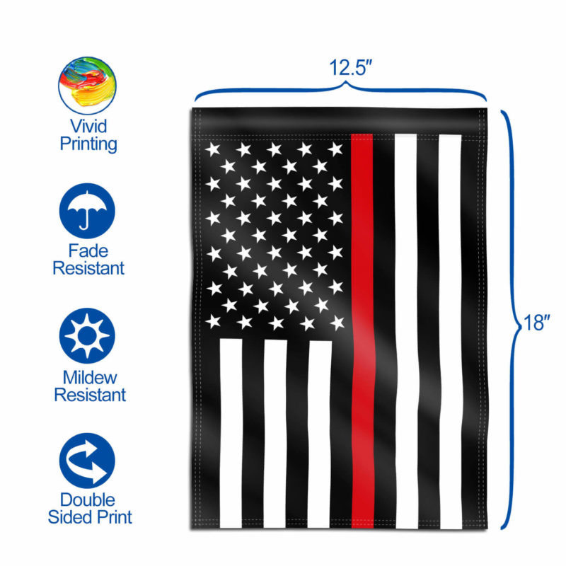 Thin Red Line USA Garden Flag 18 x 12.5 Inch - Image 4