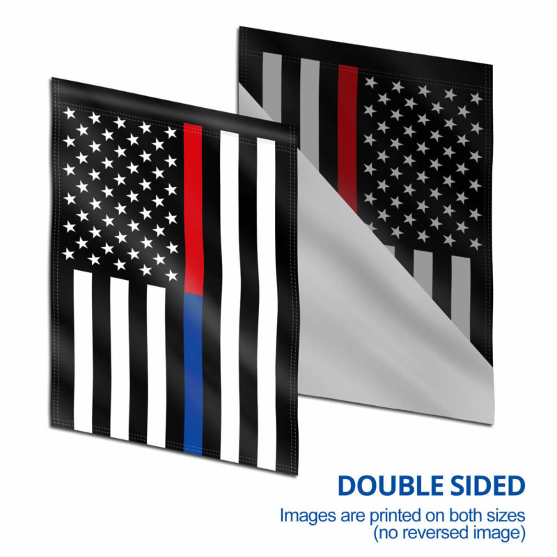 Thin Blue and Red Line USA Garden Flag 18 x 12.5 Inch - Image 5