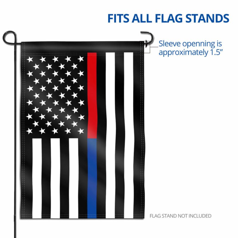 Thin Blue and Red Line USA Garden Flag 18 x 12.5 Inch - Image 6