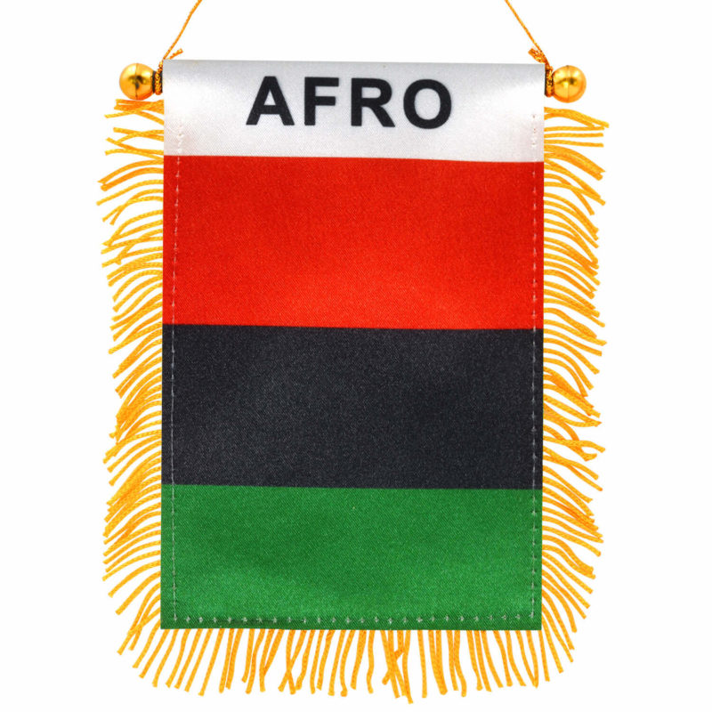 Afro American Window Hanging Flag 4 X 6 Inch
