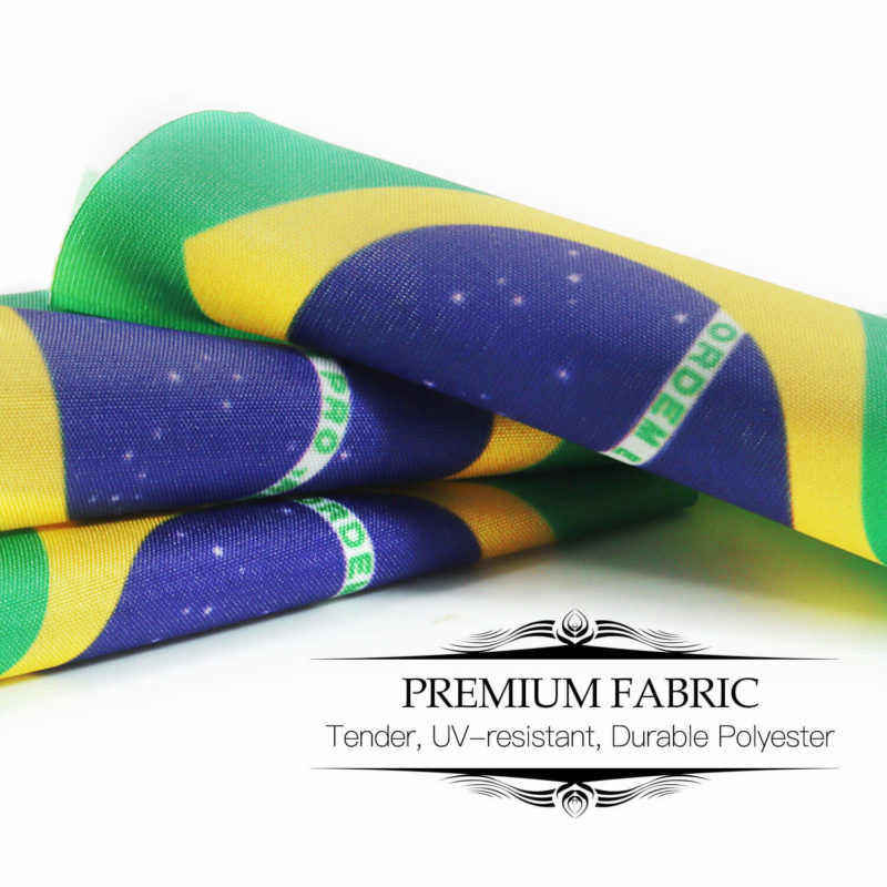 Brazil Deluxe Desk Flag Set - 6 x 4 Inch - Image 5