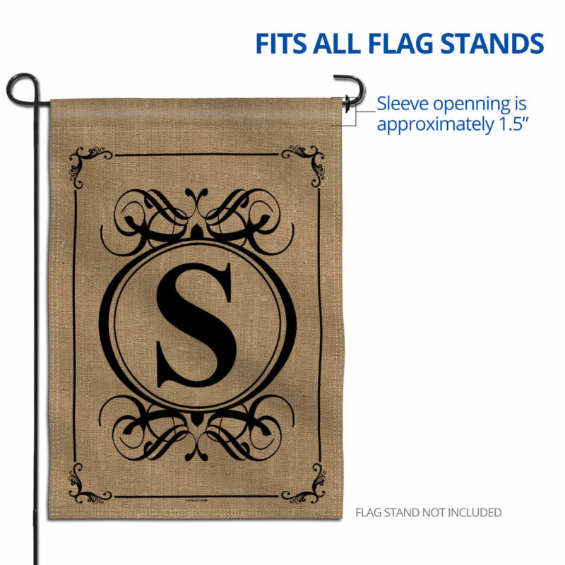 Classic Monogram Letter Garden Flag 18 x 12.5 Inch - Image 6