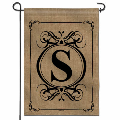 Classic Monogram Letter Garden Flag 18 x 12.5 Inch