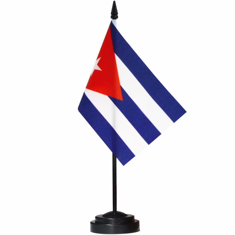 Cuba Deluxe Desk Flag Set - 6 x 4 Inch