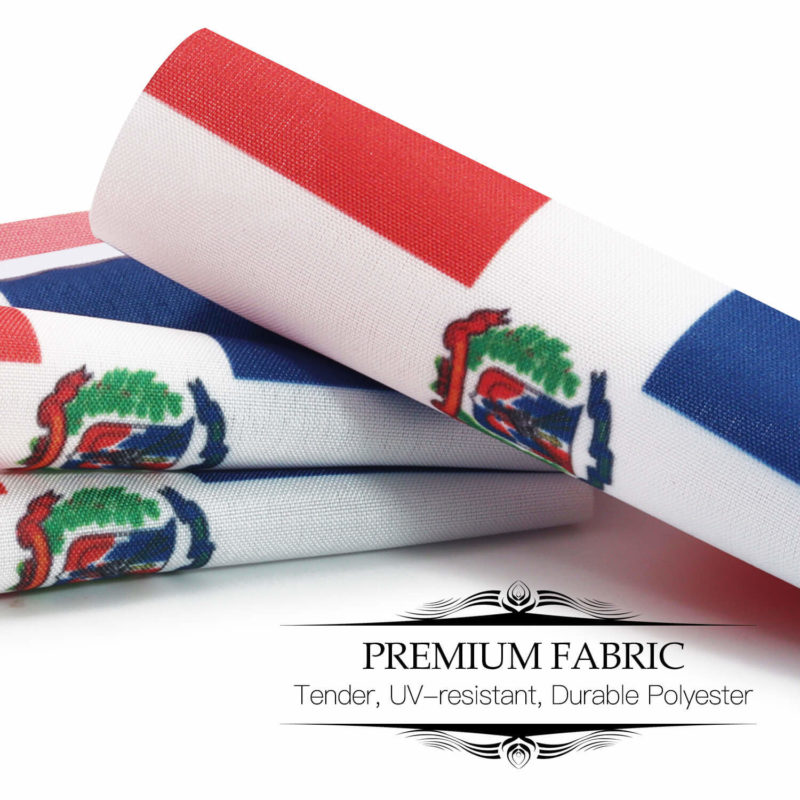 Dominican Deluxe Desk Flag Set - 6 x 4 Inch - Image 5