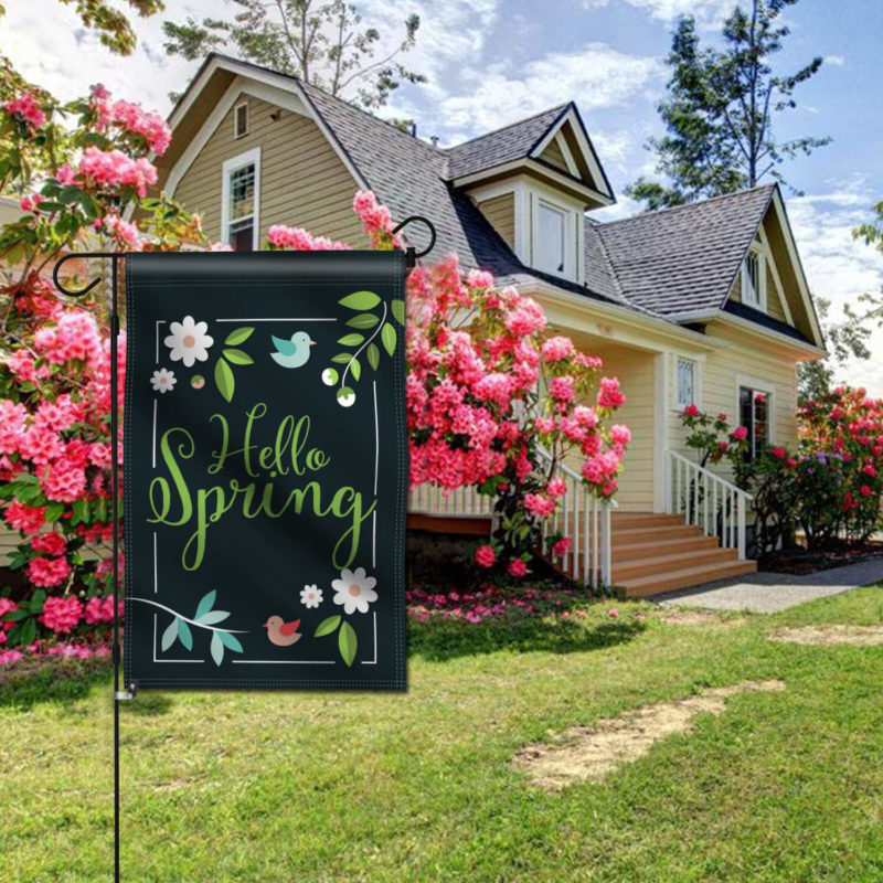 Hello Spring Decorative Garden Flags 18 x 12.5 Inch Anley Flags