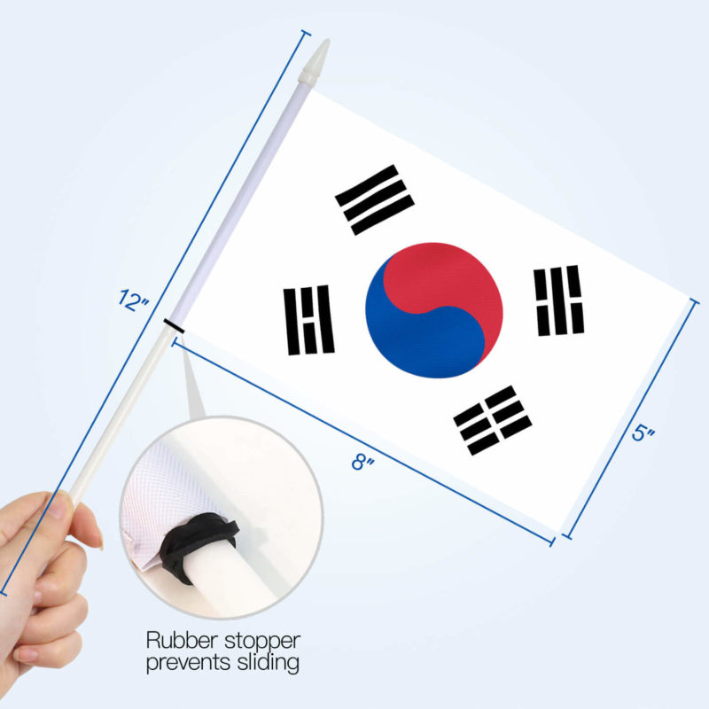 Korea Stick Flags 5x8 inch (Pack of 12) - Image 4