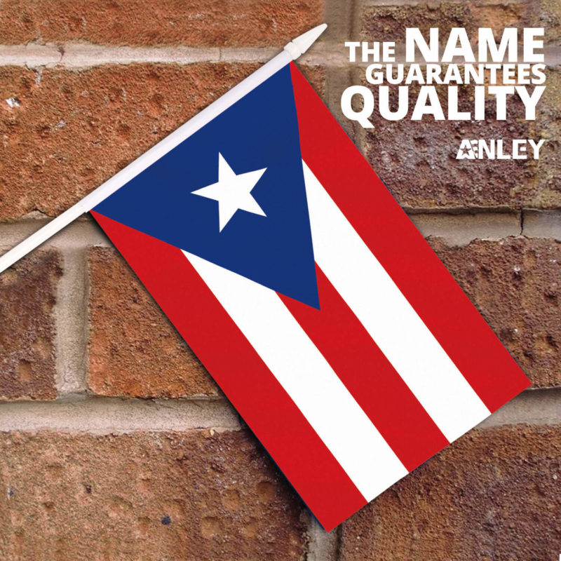 Puerto Rico Stick Flags 5x8 inch (Pack of 12) - Image 2