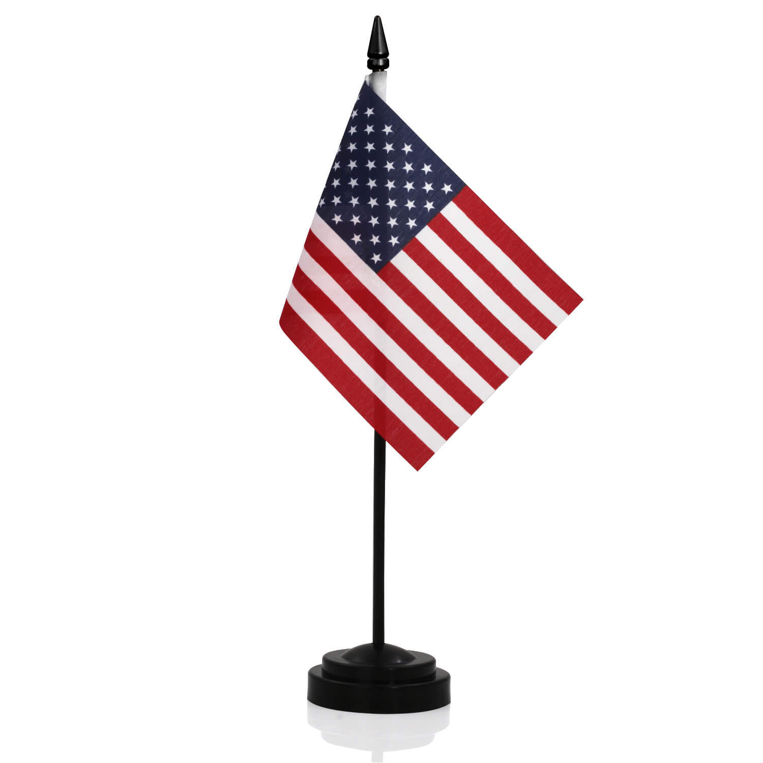 American Desk Flag 21 x 14 cm US Black Plastic Stick and Base USA AZ FLAG United States Table Flag 5'' x 8'' 