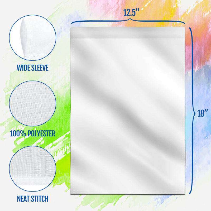 Double Solid White Plain Colored Blank DIY Decorative Garden Flags for Home Decor - Image 6