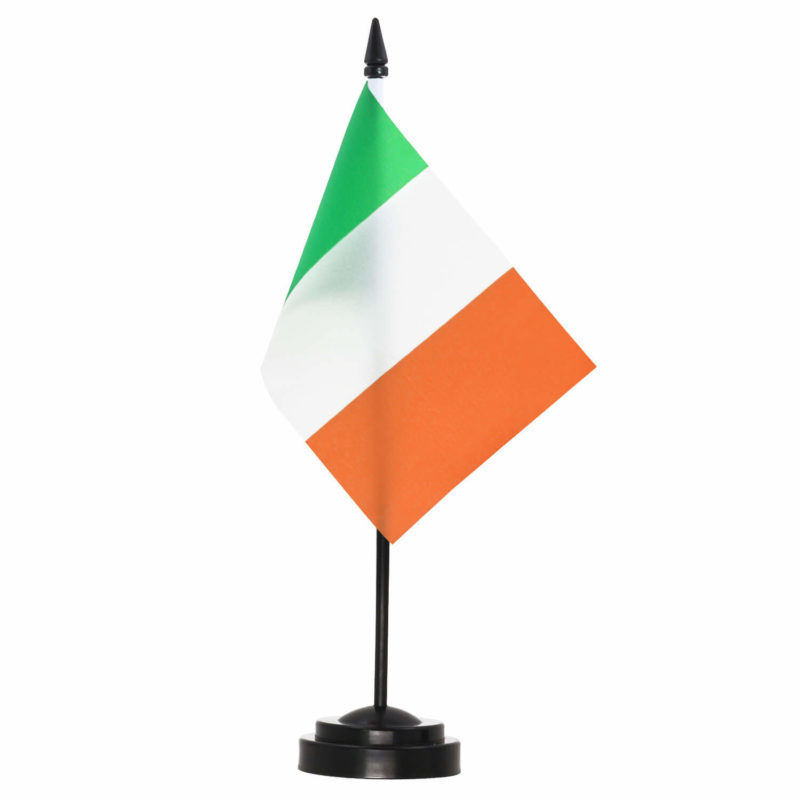 Ireland Deluxe Desk Flag Set - 6 x 4 Inch