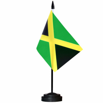 Jamaica Deluxe Desk Flag Set - 6 x 4 Inch