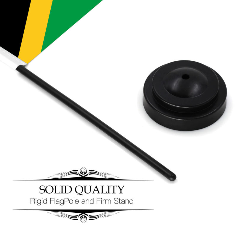 Jamaica Deluxe Desk Flag Set - 6 x 4 Inch - Image 6