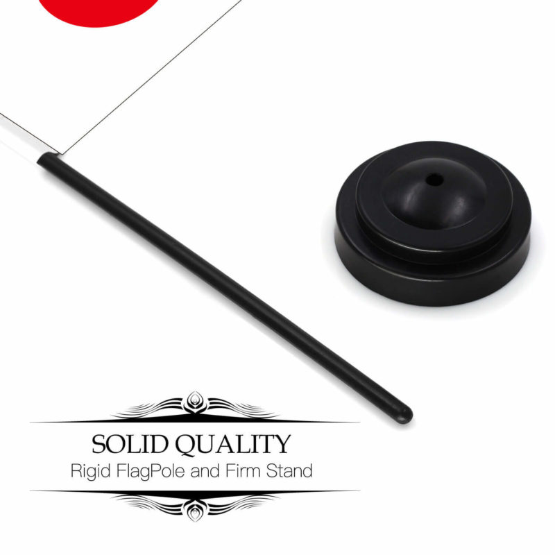 Japan Deluxe Desk Flag Set - 6 x 4 Inch - Image 6