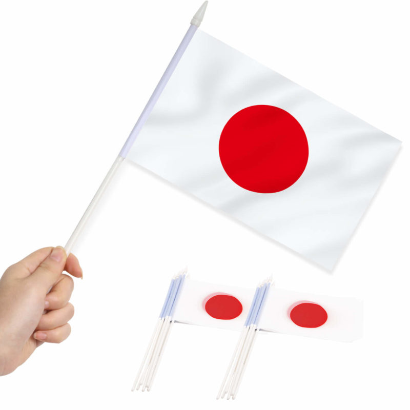 Japan Stick Flags 5x8 inch (Pack of 12)
